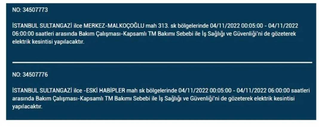 İstanbullular dikkat! 21 ilçede elektrik kesintisi 8